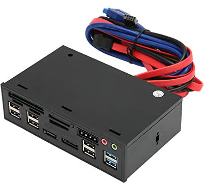 5,25 Zoll PC Multifunktionales Dashboard Media Front Panel Audio, mit SATA ESATA, 5.25in USB3.0 5Gbps Computer Front Dashboard for Win 2000, for Win xp, for Win vista, for Win 7, for Linux, for OS X