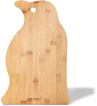 Planche à découper en bambou en forme d'animal, planches à charcuterie personnalisées et amusantes, planche à fromage en forme de pingouin 38.1x25.4x1.3 cm