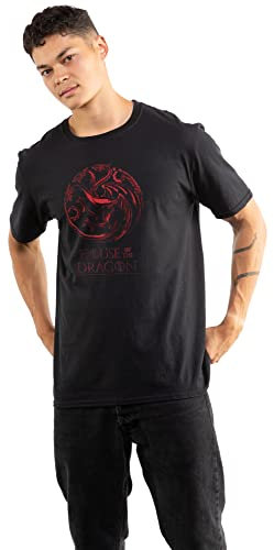 Cotton Soul - House of the Dragon - Fire & Blood - Herren T-Shirt - Schwarz, Schwarz , M