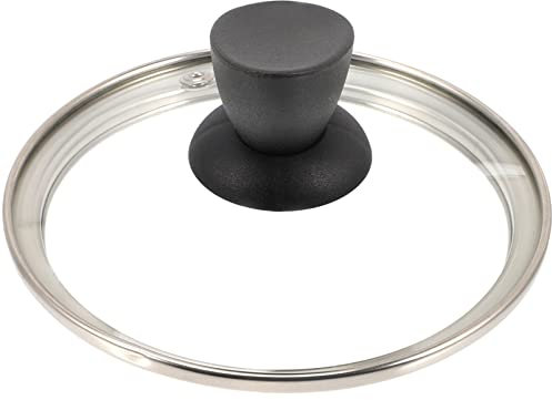 Alipis Topfdeckel Glas Pfannendeckel Glasdeckel Kochdeckel mit Dampfloch Griff Universaldeckel Kochtopf Deckel Hitzebeständiger Deckel Ersatzdeckel für Mini Töpfe Pfanne 17cm
