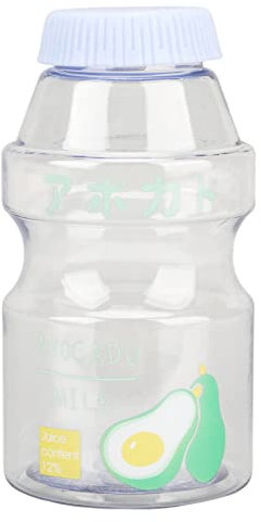 SPYMINNPOO Sü?e Wasserflasche, 500 Ml Saftflasche Innovative Wiederverwendbare Transparente Getr?nkeflasche für die Fitness-Camping-Schule (Blau)