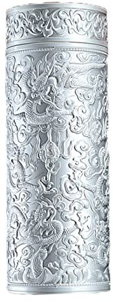 Botella Agua Botella Gimnasio Garrafa Adultos Termo Cafe Para Llevar Taza Termica Café Con Filtro Regalo De Los Hombres (6.6X18.5CM,Silver)