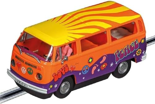 Carrera 20031095 Digital 132 VW Bus T2b Peace and Love car racing track, multicoloured