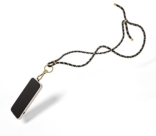 KNOK Handykette Universal, Verstellbare Halskette für alle Handys, Handy Lanyard, Verstellbare Halskette, klebefreie Einlage für ALLE Handyhüllen, Trageband, Smartphone Halsband (Camo Green)