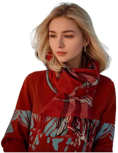 MEISHIMEIKE Schal Super Weich Klassisch Winterschal Warm für Damen und Herren, Schal-001-001, Extra Long