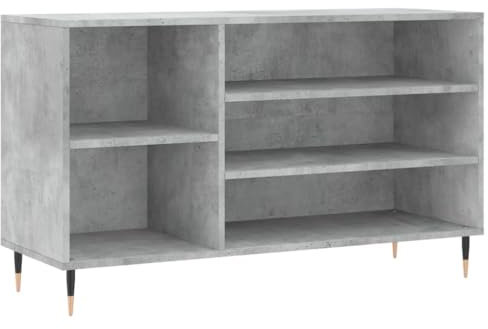 vidaXL Schuhregal Betongrau 102x36x60 cm Holzwerkstoff