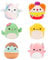 Squishmallows - Micromallows - Figure da 6,3 cm - Confezione da 6 - Stile 1