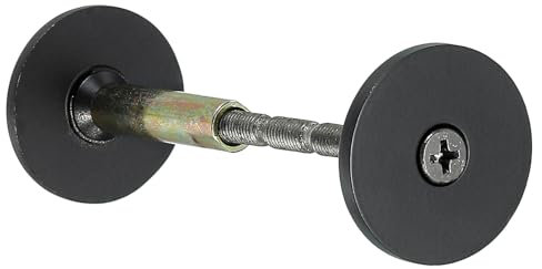 PATIKIL Door Knob Hole Cover Plate, 1 3/16 Dia. Deadbolt Cover Plate Door Hole Filler Plate for 5/16 to 1 Holes, Matte Black