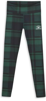 PUMA Womens X Trophy Hunting Plaid High Waisted Leggings Casual - Green - Size M