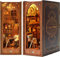 MeYuxg Book Nook Har-ry Potter, DIY Book Nook con Luce a LED, Booknook Har-ry Potter in Legno per Artigianato, Miniature da Costruire, Regali Decorativi in Miniatura (Biblioteca)