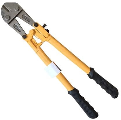 18 Bolt Cutter Mini Bolt and Wire Cutter, Cable, Chain, Spring Snips Clippers with Comfortable Soft Rubber Grip, Yellow