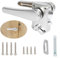 Motorhome Toilet Door Lock,Alloy Yacht RV Bathroom Door Lock Door Latch Bathroom Handle Knob Polished Chrome Replacement For Camper RV