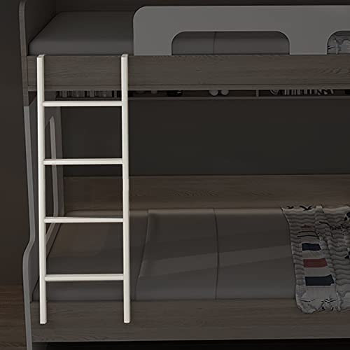 Etagenbettleiter, Etagenbettleiter, weiße Metall-Doppelbettleitern – 4 Sprossen, Schlafzimmer, Wohnmobil, Wohnheim, Töchter, Bett, zum Einhängen, Wohnmobil-Leiter, austauschbar und einfach z
