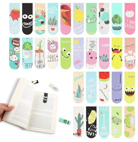 30 Segnalibri Magnetici per Bambini: Personalizzati e Particolari per Studenti, Ragazzi, Ragazze, Amanti dei Libri - Bookmark