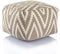 Amago home Kelim Sitzwürfel 50x50 H35cm Pouf Fußhocker Sitzhocker Bodenkissen Fußschemel Farbe Taupe