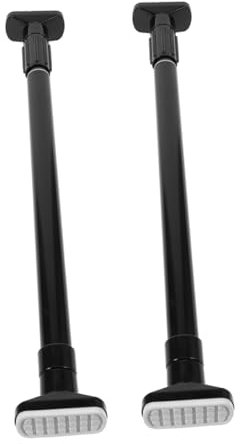 PRETYZOOM 2 Stück Teleskop Spannstange Schwarz 50-80cm Ausziehbar