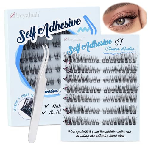 Self Adhesive Eyelashes Cat Eye Pre Glued Eyelashes Self Adhesive Lashes Stick On Eyelashes Pre Glued Lashes No Glue Eyelashes Press On Lashes Stick On Eyelashes by Obeyelash (Cat Eye C Curl)