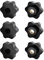 YOUZMY 6 Pezzi Dado Maniglia a Stella M8, Dado Ad Alette, Diametro Esterno Vite Zigrinata (32 mm), Dadi a Presa Zigrinata, Filettatura Femmina per Ingegneria Meccanica (32#)