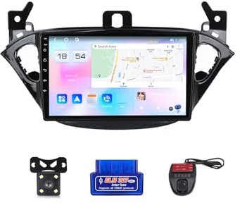 Bailong Android 12 2 DIN 9 Schermo Car Radio GPS per Opel Corsa 2014-2019 Carplay Android Auto/Navigazione/4G WiFi/BT 5.0/Comandi al Volante/Video Audio Sistema Stereo + Telecamera(M150S)