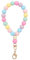 MORSUNBELA Pulsera con llavero, banda para teléfono móvil, perlas para muñeca, correa para teléfono móvil, correa de mano, arco iris, colgante para teléfono móvil