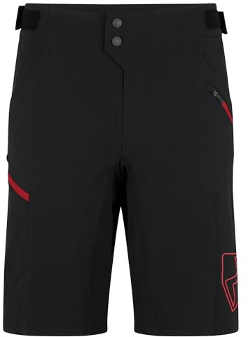 Ziener Herren NONUS X-Function Fahrrad-Shorts mit Innenhose - Mountainbike/Outdoor/Freizeit - atmungsaktiv,schnelltrocknend,gepolstert, Black. red, 50