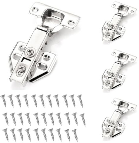 Cerniere per Ante Cucina, Cerniera per Ante Cucina, Cerniere per Mobili, Salice per Ammortizzate, Pistone Pistoncini 35mm, per Armadio, 110 Grado, 4Pcs