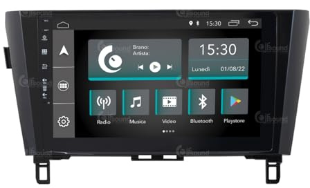 JF Sound - Autoradio Android JF-031NX-X7C-1 - Per Nissan Qashqai (2014-2020) con Radio di Serie Base - 10 HD - CarPlay/Android Auto via Cavo - GPS - 2GB RAM - 32GB ROM - DAB+ - Prodotto in Italia