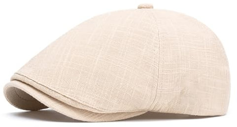 Bigoco Herren Schirmmütze Baumwolle Schiebermütze Flachkappe Einstellbare Kopfhut Baskenmütze Barett Cap