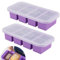 Silicone Freezer Molds with Lid, 2 Packs Soup Freezer Ice Cube Tray for Food, Silicone Food Freezing Container for Storing and Freezing Soup, Broth, Sauce and Ice 1-Cup/250ml