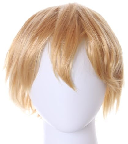 PL-002-30 Blonde Beige Short Hair Layered Cosplay Wig Anime Manga Wig for Denji Chainsaw Man