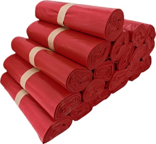 Bolsas de Basura Rojas de 120L – Pack 200 Unidades (20 Rollos) Bolsas de Comunidad 85 x 105 cm