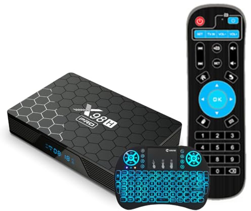 CHROX 2025 Smart Android 12.0 TV Box, H618 Quad-Core 64Bit CPU Support 4K 8K HD 3D Video Wifi6 5Ghz/2.4Ghz Dual Wifi with Mini Wireless Keyboard,4GB+32GB