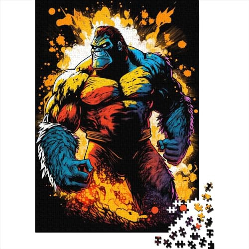 1000 Piece Gorilla Jigsaw Puzzles for Adult Teenagers Paper Puzzles for Adults& Teenagers Age 12 Years Up 1000pcs (38x26cm)