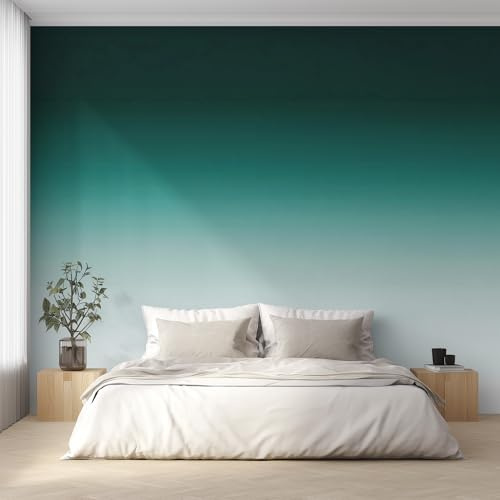 Générique Papier Peint Ombré Vert Blanc, Motif Papier Peint Intissé Panoramique Dégradé 450x315 Wallpaper Pour Salon Chambre Deco Murale W&68