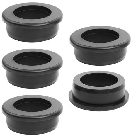 5 arandelas de goma, pasacables de 50 mm, orificio de perforación de 40 mm, Grommet de silicona negra para cortafuegos y protección de cables de coche