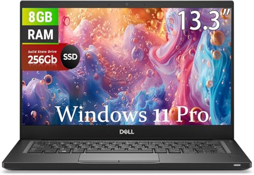 Dell Latitude 7390 Business Laptop, 13,3 FHD (1920 x 1080), Intel Core i5-8350U, RAM 8 GB, SSD 256 GB, QWERTY Keyboard, Windows 11 Pro (rinnovato)