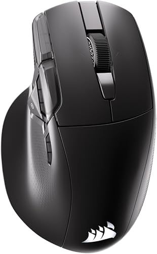 Corsair NIGHTSWORD v2 SD sans Fil Souris Gaming – Noir | Bouton Stream Deck, Taux D'interrogation de 8 000 Hz, 33 000 DPI, Conception Ergonomique, Autonomie Jusqu'à 170 Heures