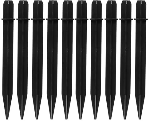 OKUMEYR 10 pièces Piquets Plastique de Remplacement pour Lampes Solaires Extérieures Accessoires Éclairage Jardin pour Pelouse Terrasse et Installation Facile sur Chemins de Ronde