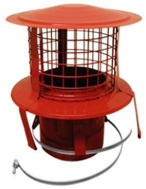 Pot Hanging Solid Fuel Chimney Liner Cowl 5 (125mm) Terracotta