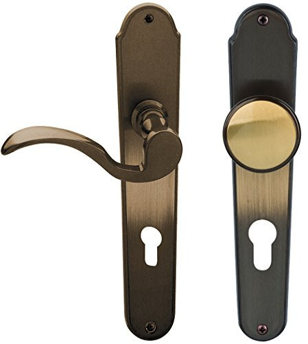 Alpertec 32212413 Panda-LS Messing brüniert PZ Drückergarnitur Türdrücker Türbeschläge Neu, für Wohnungseingangstüren DIN Links