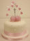 Cake Decoration Heart Burst Pink - Christening, Diamante Cross Cake Topper