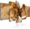 decomonkey Bilder Tiere 225x112.5 cm 5 Teilig Wandbild Groß Leinwandbild XXL Deko Wohnzimmer Schlafzimmer Büro Wanddeko Leinwand Pictures For Wall Poster Wall Painting Wandbilder Set Natur Abstrakte