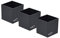 KalaMitica - Lot de 3 cubes magnétiques de 6,5 cm - Plomb - Boîtes de rangement ou cache-pots magnétiques avec aimant puissant pour tableaux magnétiques muraux
