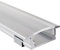 Alumino - LED Aluminiumprofil Eloxiert - 200 cm - Einbauprofil - Semi Abdeckung - für 16 mm LED-Streifen - kompatibel mit Philips Hue - 2m - Ems
