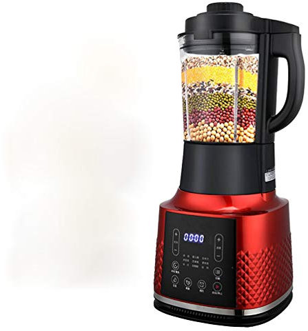 Licuadora Batidora Vaso Cristal Profesional, Licuadora Para Batidos Licuadora Para Verduras Y Frutas Batidora De Vaso Comercial Batidora De Mano 45000RPM 1800W,Rojo
