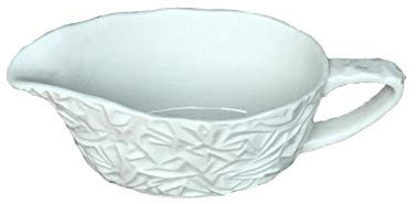 XXXXW Cruche à Lait Saucière et Plateau de 13,5 oz, saucière Blanche en céramique avec Soucoupe à Motif de Grains Stand for Les Repas, Les fêtes et Les Repas de Noël Pot à Lait Saucière