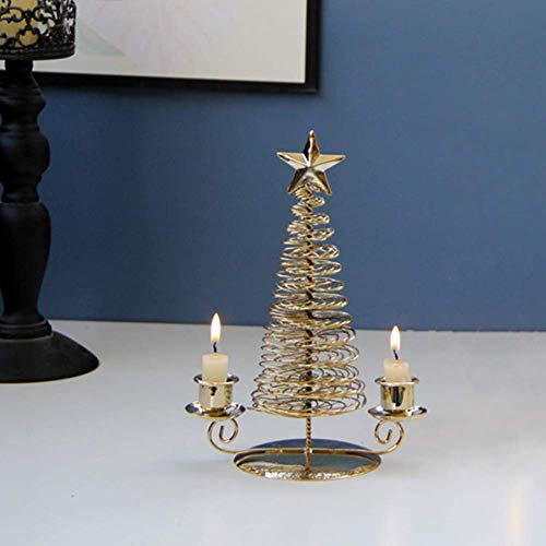 Kerzenständer Metall Kerzenhalter Weihnachtsbaum Kerzenleuchter Kerzen Ständer Teelicht Kerzenlaternenhalter Hochzeit Party Empfang Tischkerzenhalter Valentinstag Weihnachten Halloween Tischdeko