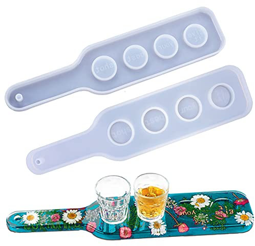 Lorvain 2 moldes de resina para vasos de chupito, molde de silicona de fundición epoxi para copas de vino, copas de vino, para decoración del hogar, manualidades
