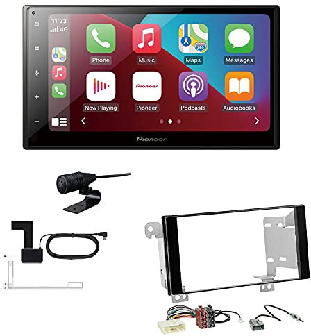 Pioneer SPH-DA160DAB 2-DIN Autoradio CarPlay Android Auto Bluetooth DAB USB passend für Subaru XV ab 2012 Klavierlack schwarz