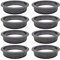8 Pièces Tarte à Anneau de Cercle de Mousse, Moules à Gâteau en Forme Tartelette, Rond Tarte Moule à GâTeau Mousse, Utilisé pour Faire de la Mousse(Noir)